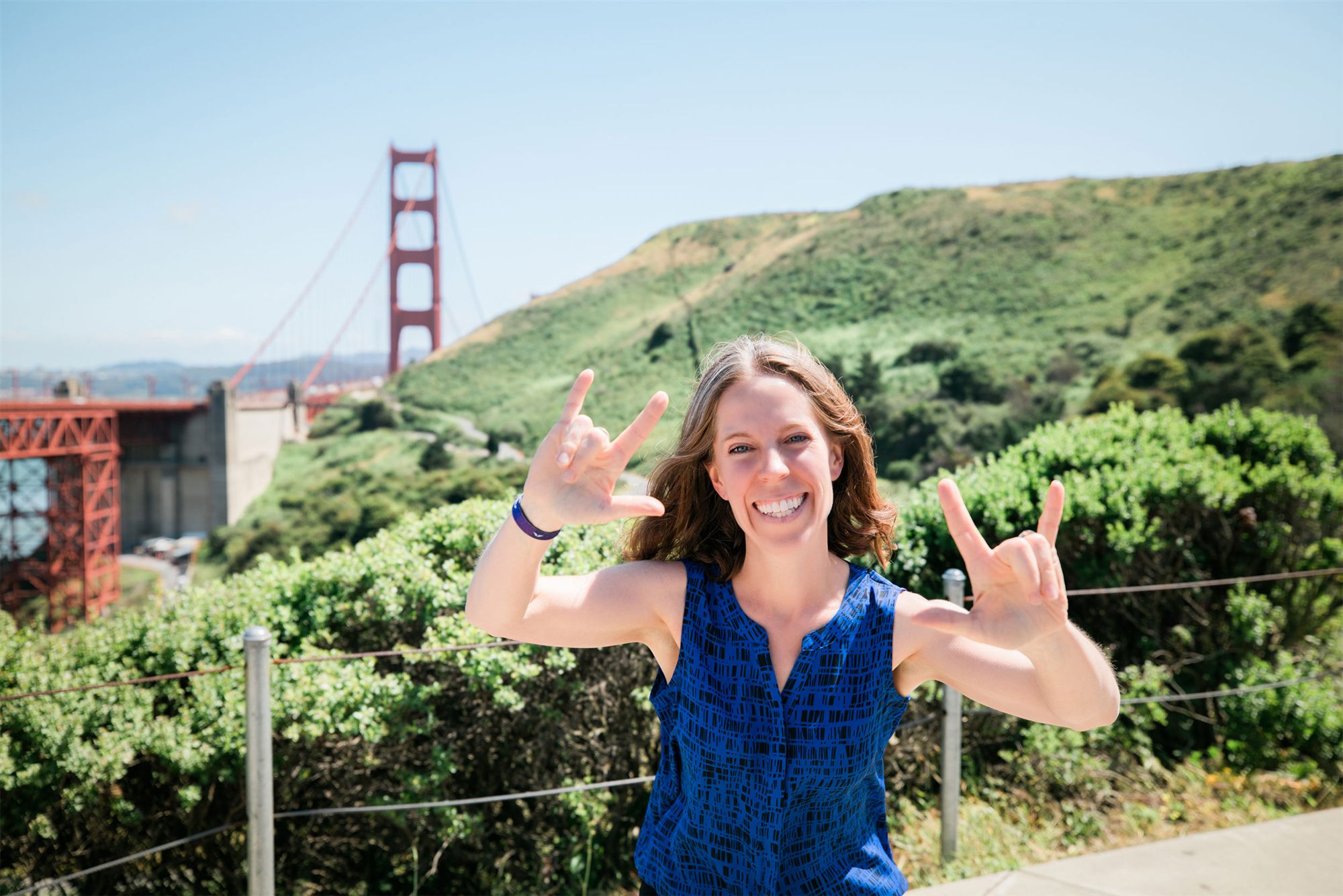 Georgia at the Golden Gate Bridge