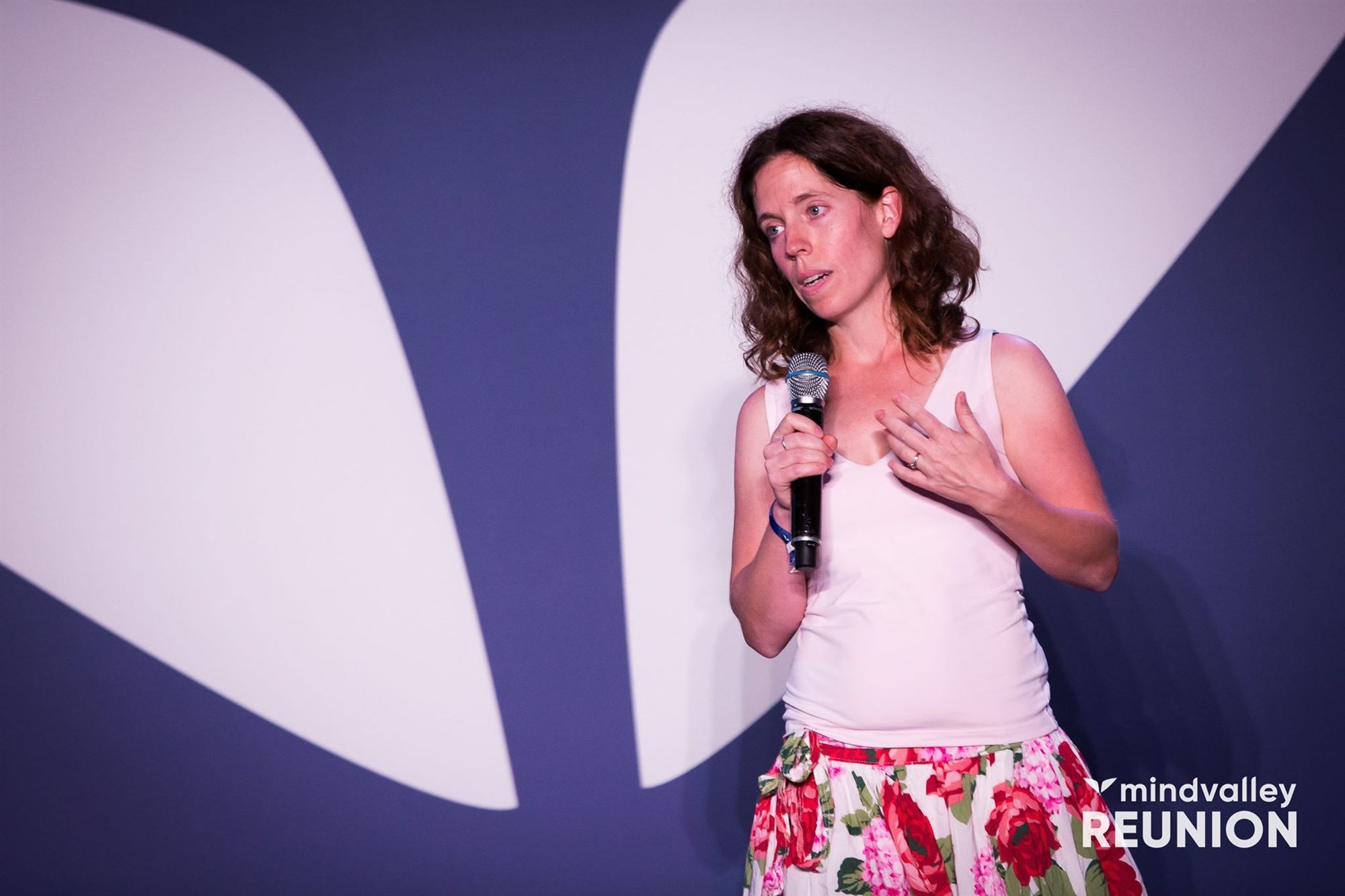 Georgia speaking at Mindvalley Reunion